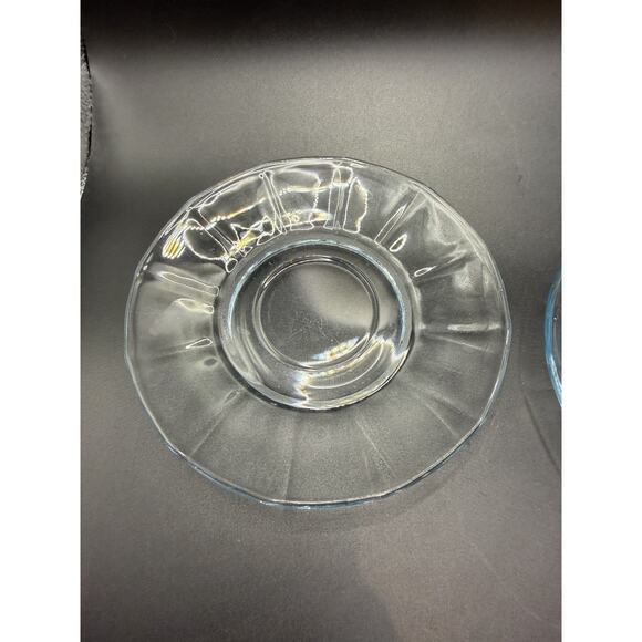 Fostoria Vintage Fairfax Azure Blue Cups & Saucers Set of 2 - Picture 5 of 6